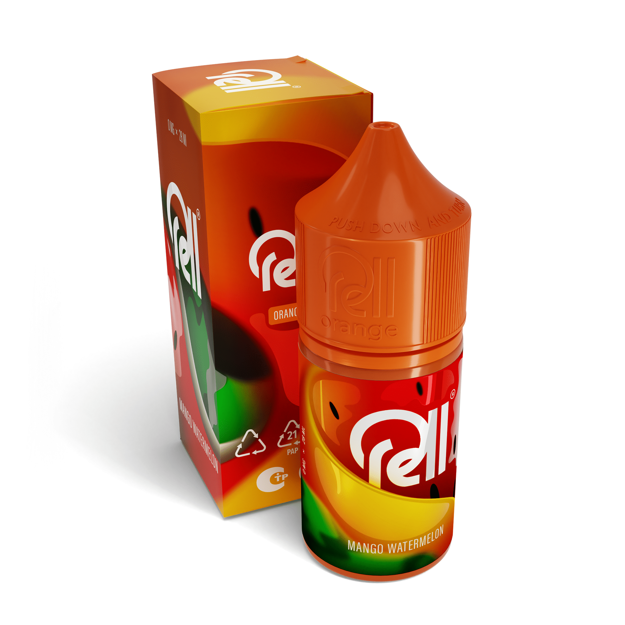 Жидкость Rell Orange Salt - Mango Watermelon 28 мл 0 мг