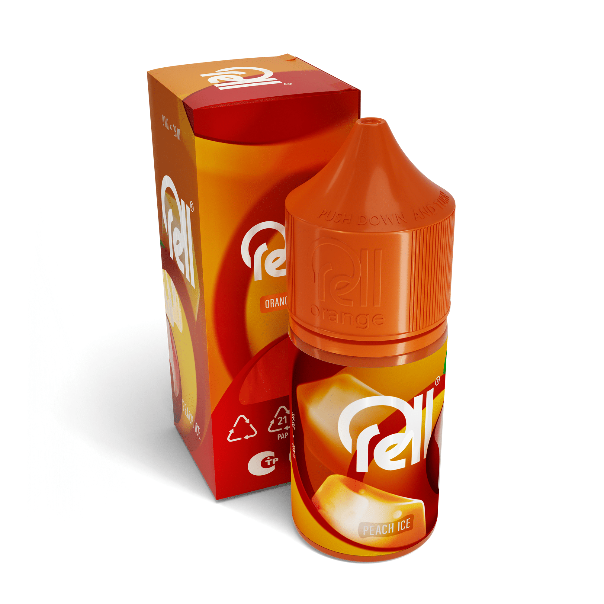 Жидкость Rell Orange Salt - Peach Ice 28 мл 0 мг