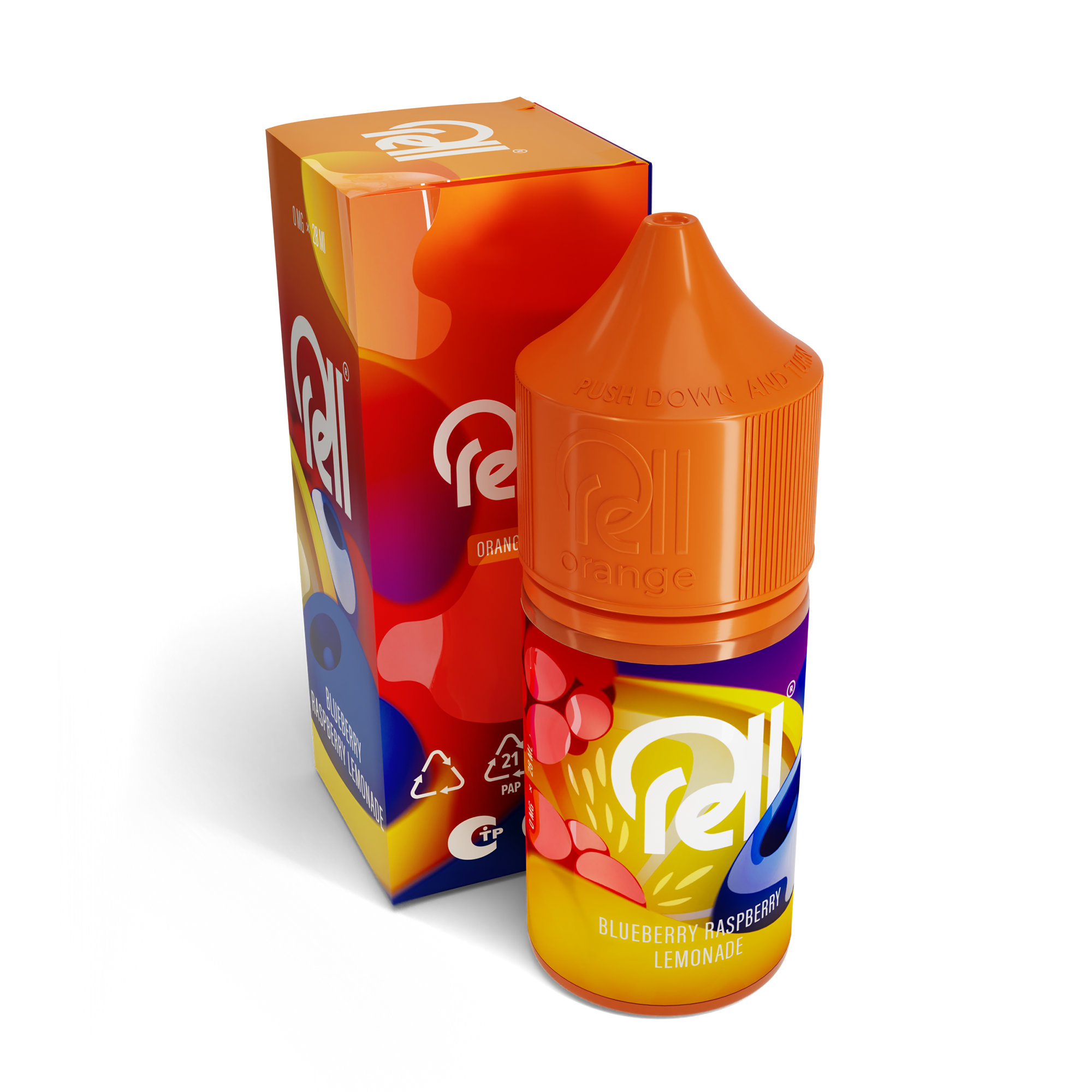 Жидкость Rell Orange Salt - Blueberry Raspberry Lemonade 28 мл 0 мг