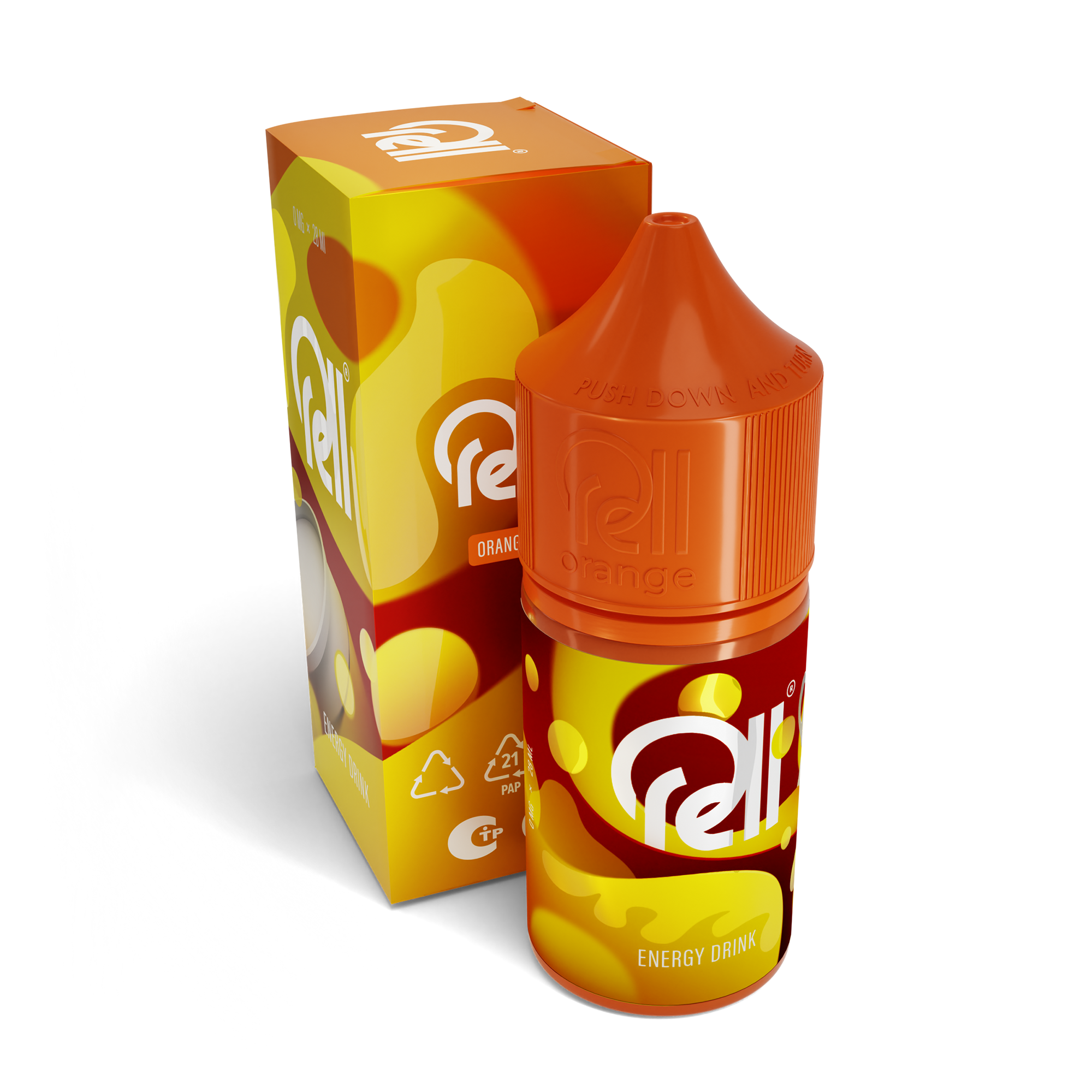 Жидкость Rell Orange Salt - Energy Drink 28 мл 0 мг