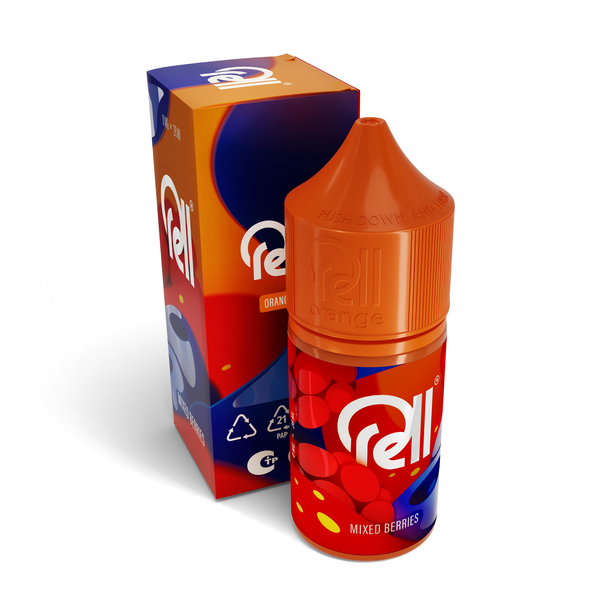 Жидкость Rell Orange Salt - Mixed Berries 28 мл 0 мг