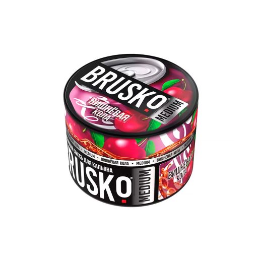 Бестабачная смесь для кальяна BRUSKO, 50 г, Вишнёвая кола, Medium