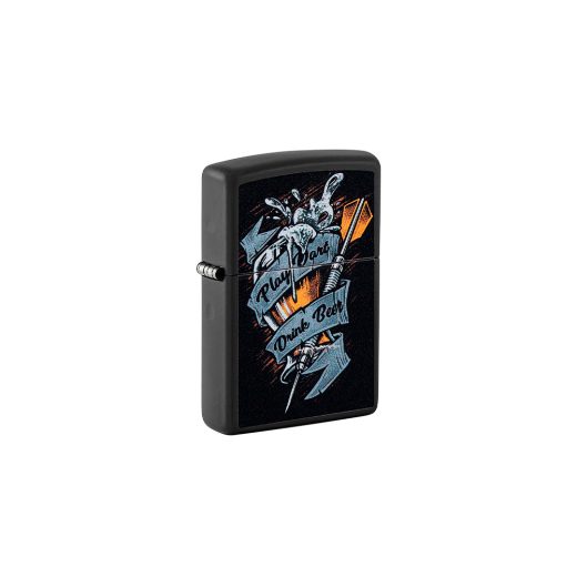 Зажигалка ZIPPO Darts с покрытием Black Matte