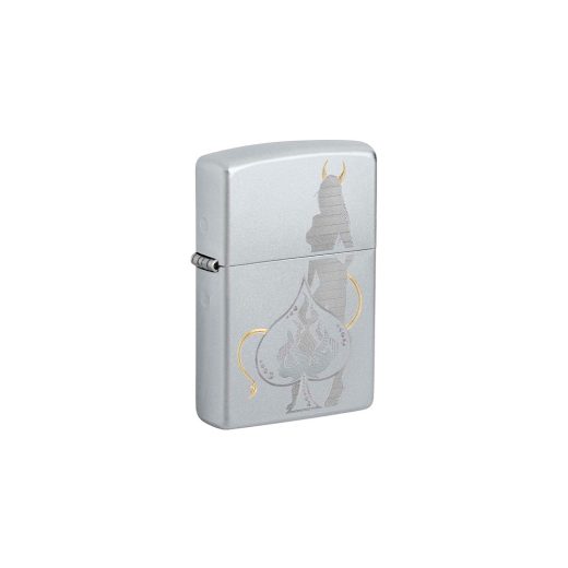 Зажигалка ZIPPO Devilish Ace с покрытием Satin Chrome