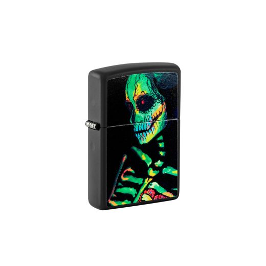 Зажигалка ZIPPO Skeleton Design с покрытием Black Light