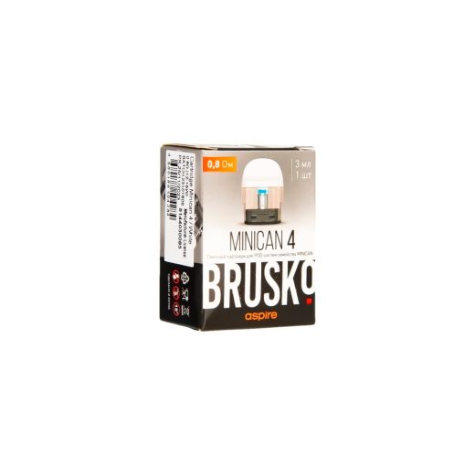 Сменный картридж BRUSKO MINICAN 4, 3 мл, 0,8 Ом, Белый (White)