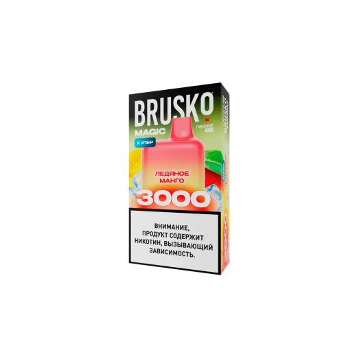 BRUSKO MAGIC 3000 с ароматом ледяного манго, кулер