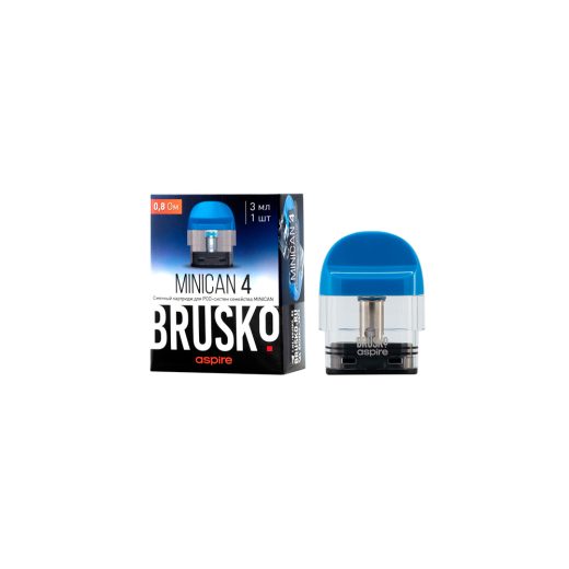 Сменный картридж BRUSKO MINICAN 4, 3 мл, 0,8 Ом, Синий (Blue)