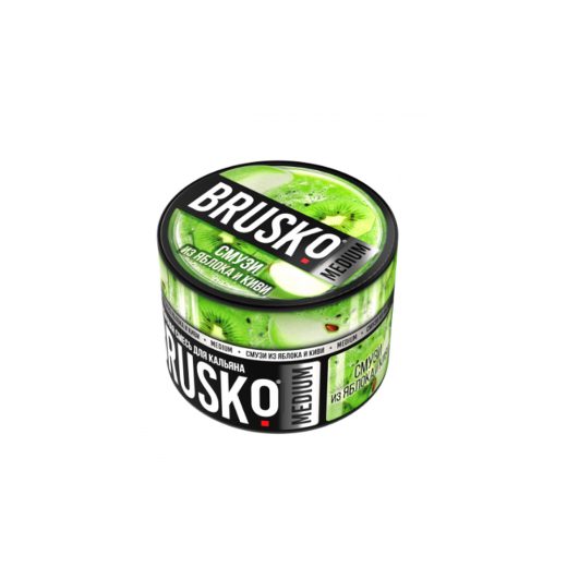 Бестабачная смесь для кальяна BRUSKO, 50 г, Смузи из яблока и киви, Medium (М)